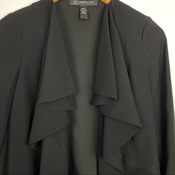 INC | Black Blazer Style Jacket with Draping S - Picture 3 of 6